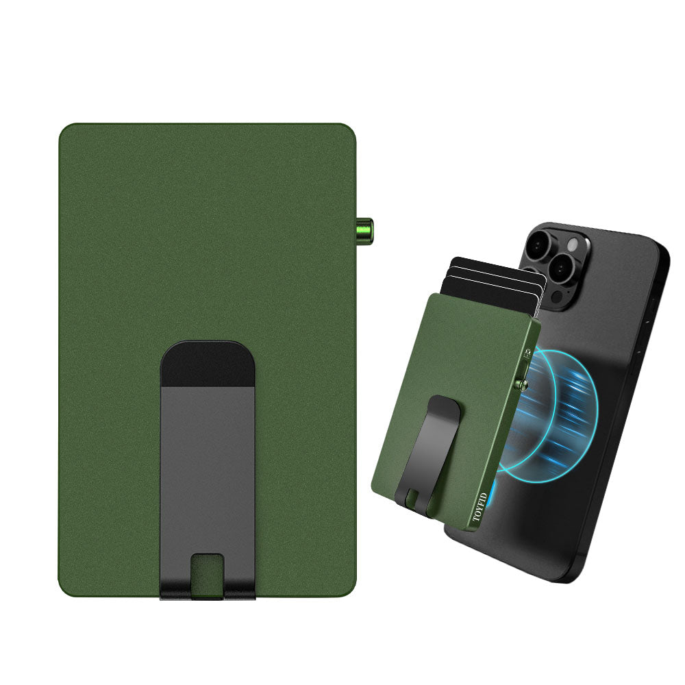 RFID Slim Pop-up-Geldbörse mit Geldklammer – Kartenhalter aus Aluminium für Herren