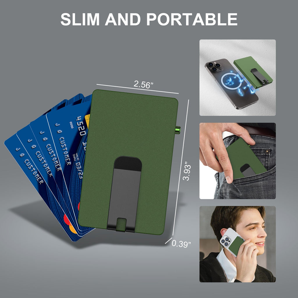 RFID Slim Pop-up-Geldbörse mit Geldklammer – Kartenhalter aus Aluminium für Herren