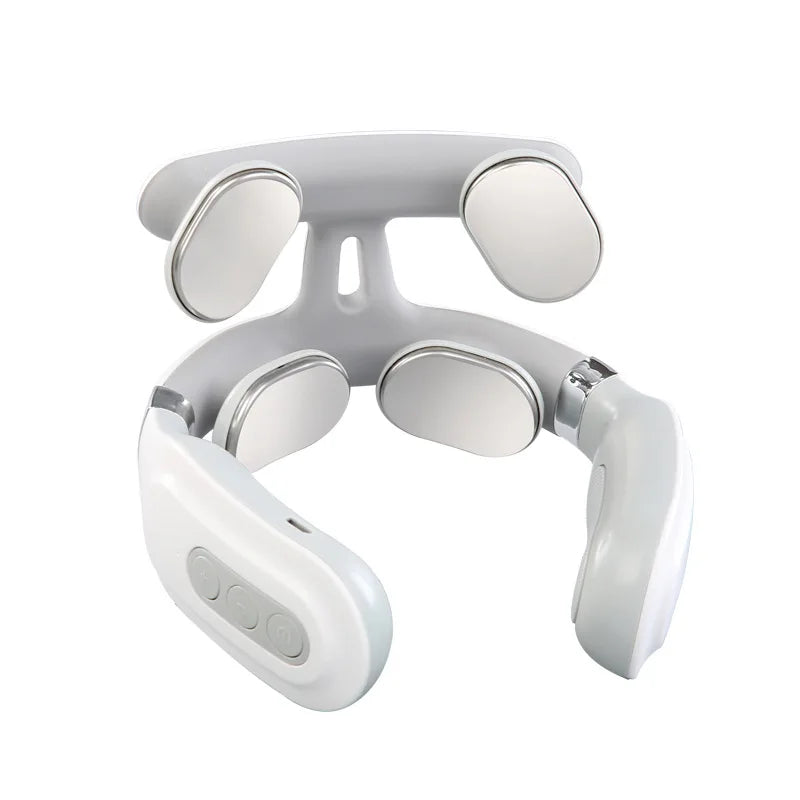 Portable Smart Electric Neck Massager — Cervical Spine Relief, Rechargeable &amp; Wearable