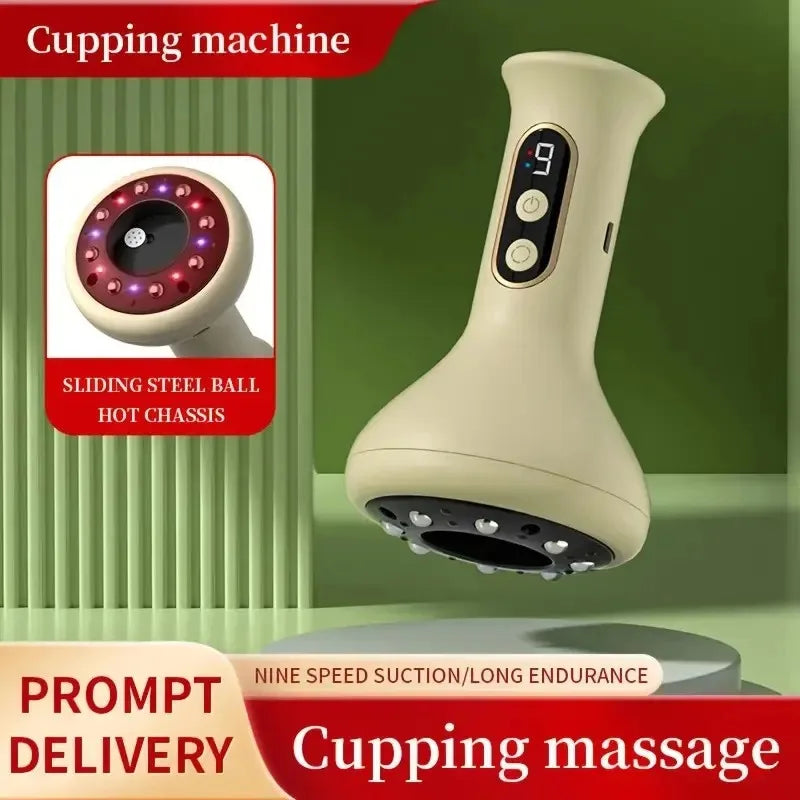 USB Rechargeable Guasha &amp; Hot Compress Handheld Massager — Abdomen, Arms &amp; Leg Relief