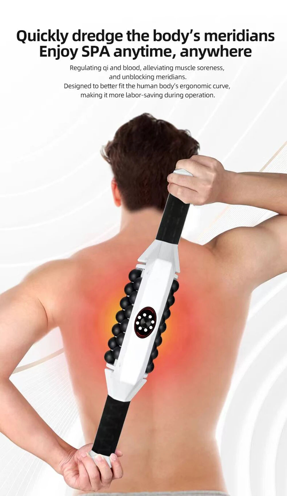 Wiederaufladbarer Anti-Cellulite-Körperroller — Hochfrequenz-Vibrations-Schlankheitsmassagegerät
