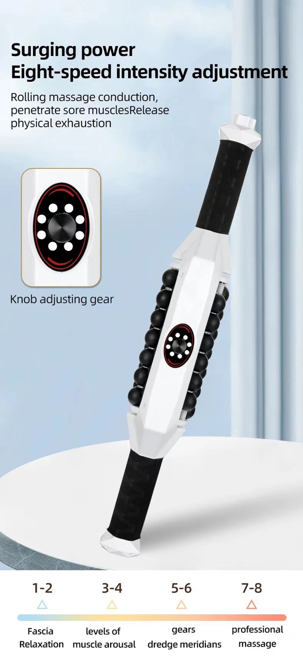 Wiederaufladbarer Anti-Cellulite-Körperroller — Hochfrequenz-Vibrations-Schlankheitsmassagegerät