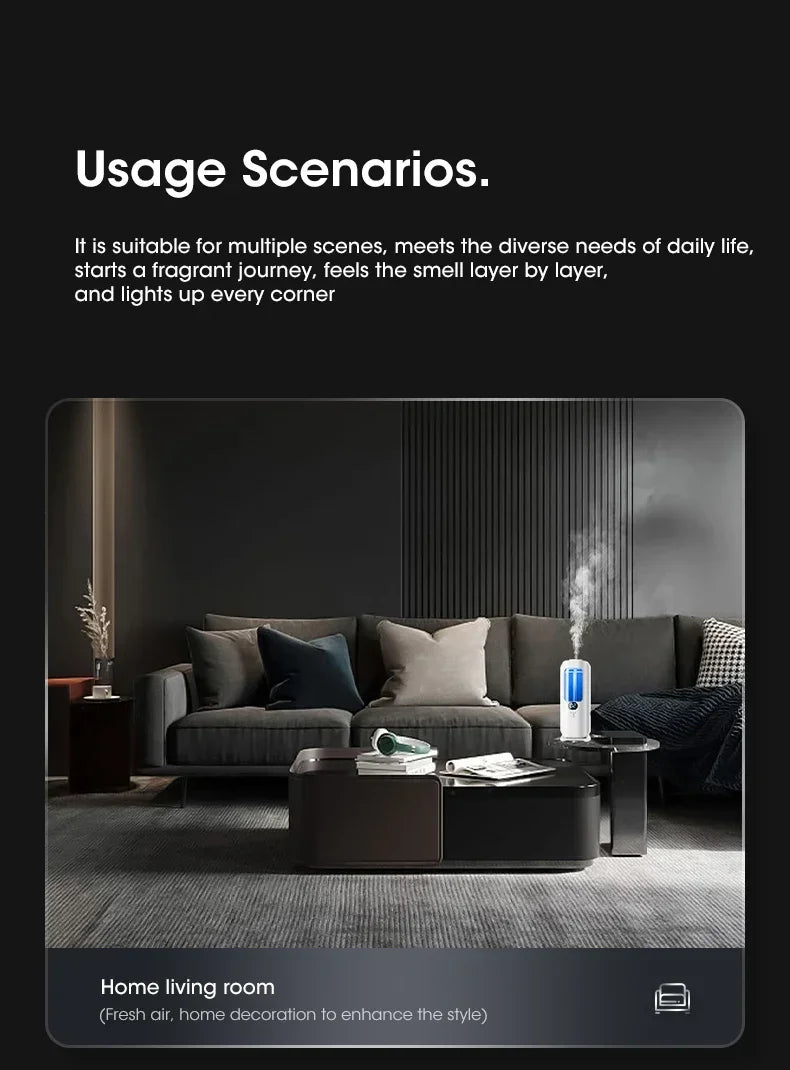 Wiederaufladbarer, tragbarer Aroma-Diffusor – 5 Modi, kabellos für Zuhause, Auto & Büro