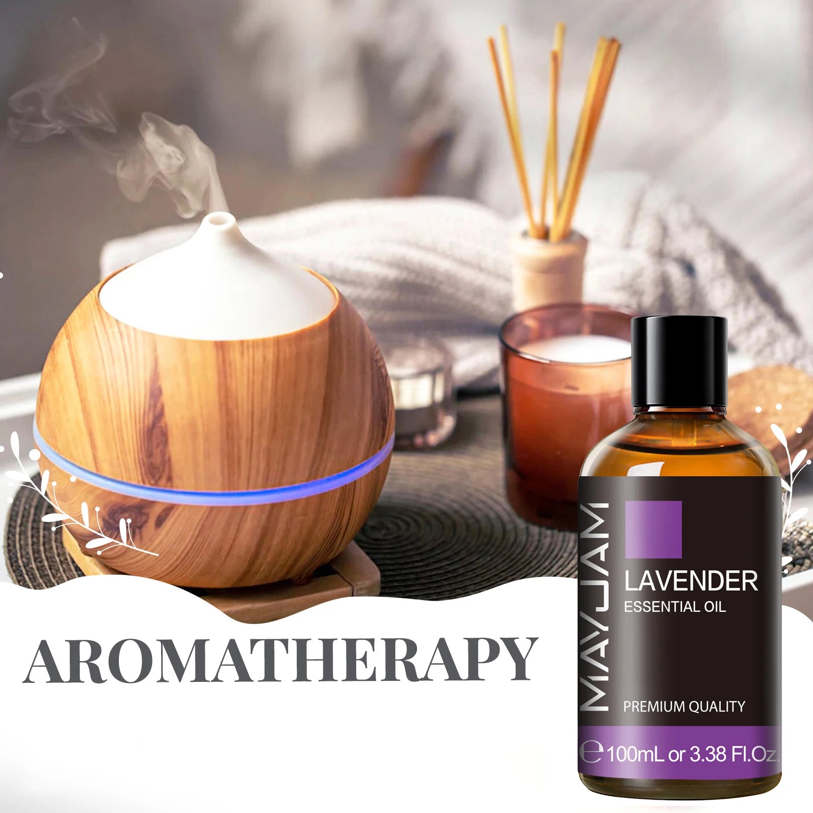 Reines ätherisches Pflanzenöl 100ml — Pfefferminz, Lavendel, Weihrauch & mehr für Diffusor & Aromatherapie