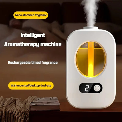 Automatic Desktop Aroma Diffuser — USB Rechargeable Atomizer with Replaceable Scent Cartridge