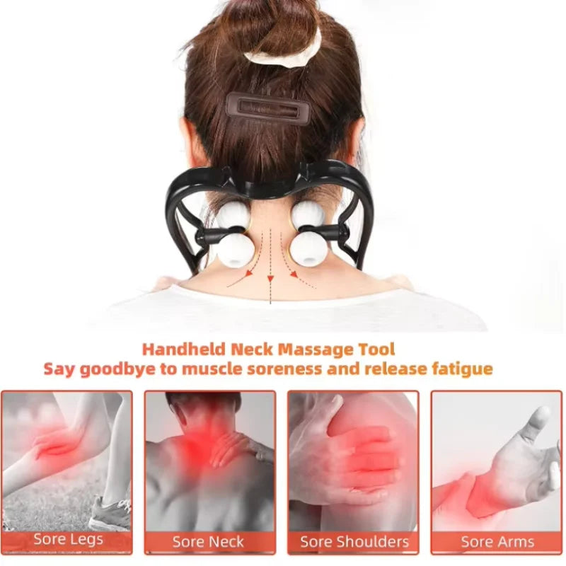 Multifunktionales Hand-Nackenmassagegerät – Knetwerkzeug für Nacken, Schultern und Taille