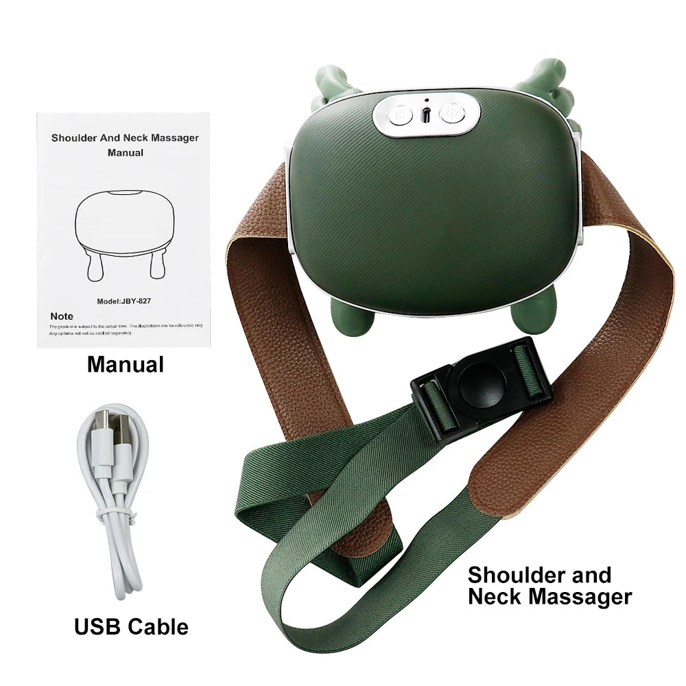 N7 Rechargeable Neck &amp; Shoulder Massager — 3-Level Bionic Kneading, Portable Home Massager
