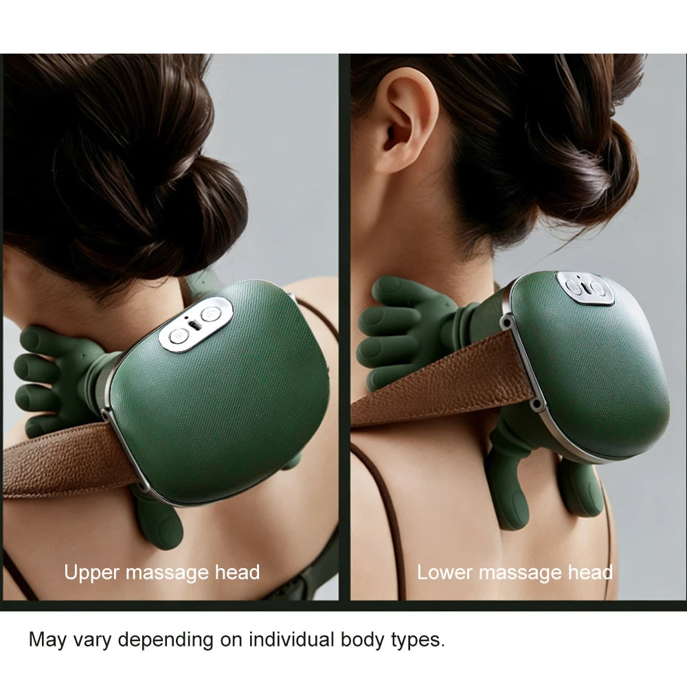 N7 Rechargeable Neck &amp; Shoulder Massager — 3-Level Bionic Kneading, Portable Home Massager