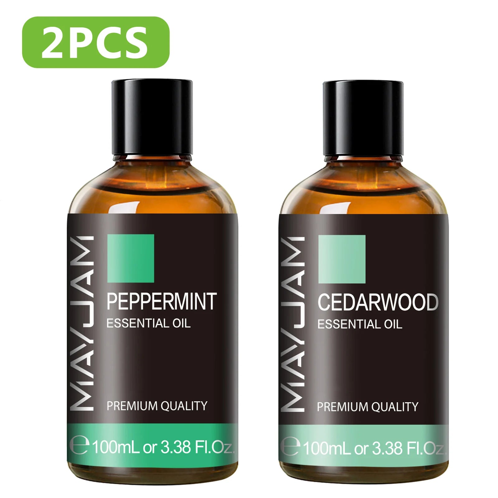 Pure Plant Essential Oil 100ml — Peppermint, Lavender, Frankincense &amp; More for Diffuser &amp; Aromatherapy