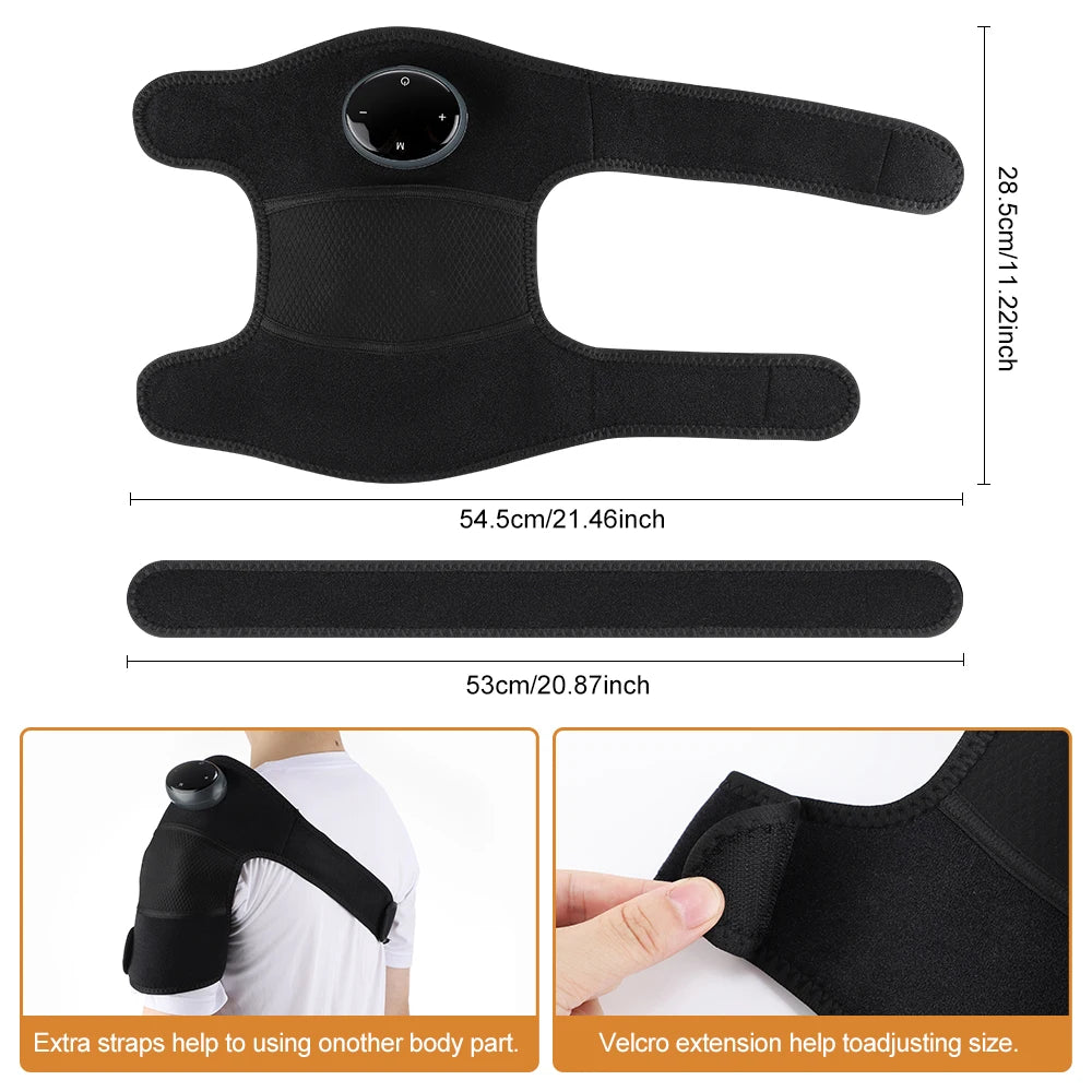Wiederaufladbares Kniemassagegerät mit Heizfunktion – 3-stufige Vibration zur Linderung von Knie-, Schulter- und Beinschmerzen
