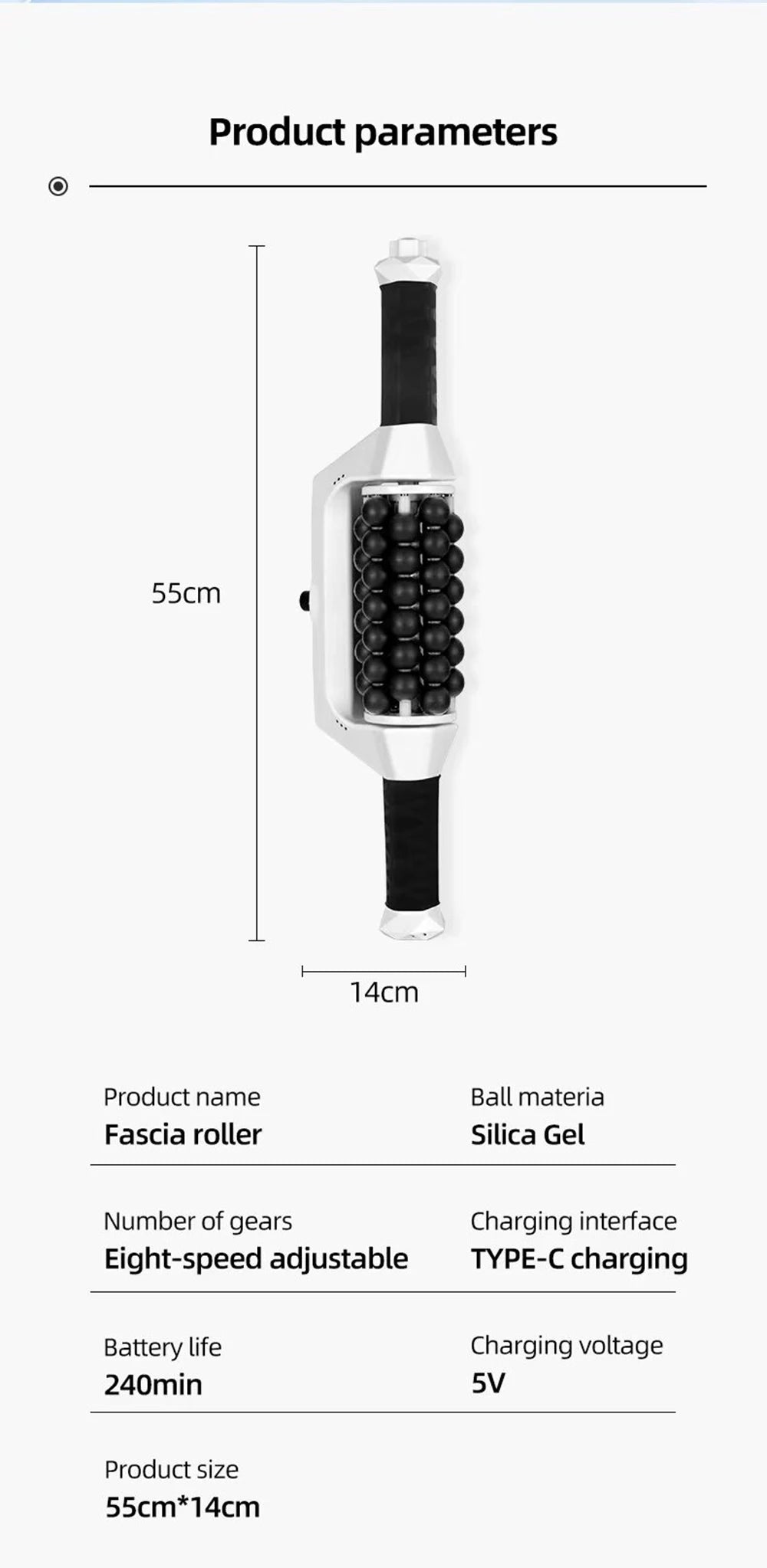 Wiederaufladbarer Anti-Cellulite-Körperroller — Hochfrequenz-Vibrations-Schlankheitsmassagegerät