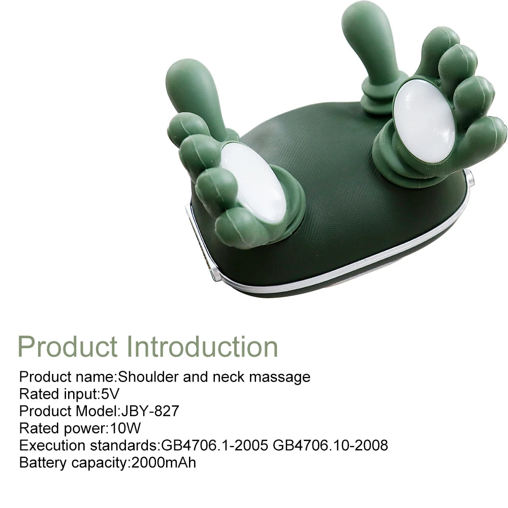 N7 Rechargeable Neck &amp; Shoulder Massager — 3-Level Bionic Kneading, Portable Home Massager