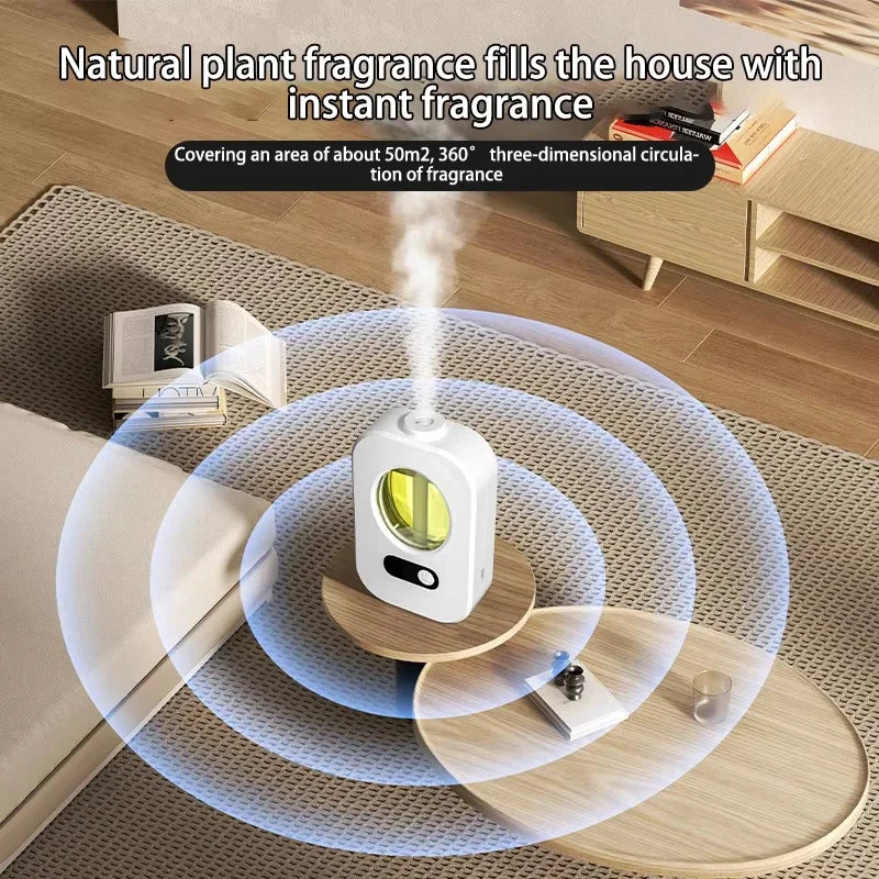 Automatischer Desktop-Aromadiffusor – USB-wiederaufladbarer Zerstäuber mit austauschbarer Duftkartusche