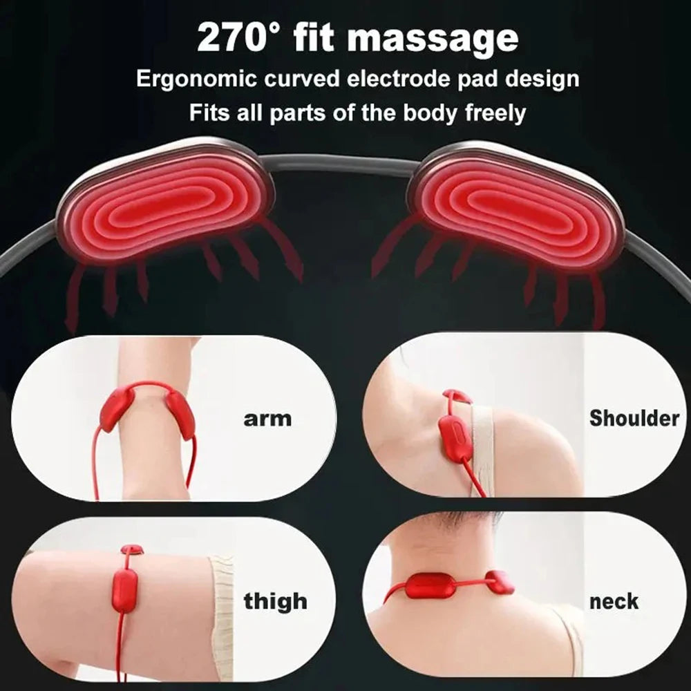 Mini Hanging Neck Massager — EMS Pulse Hot Compress, Rechargeable Cervical Pain Relief