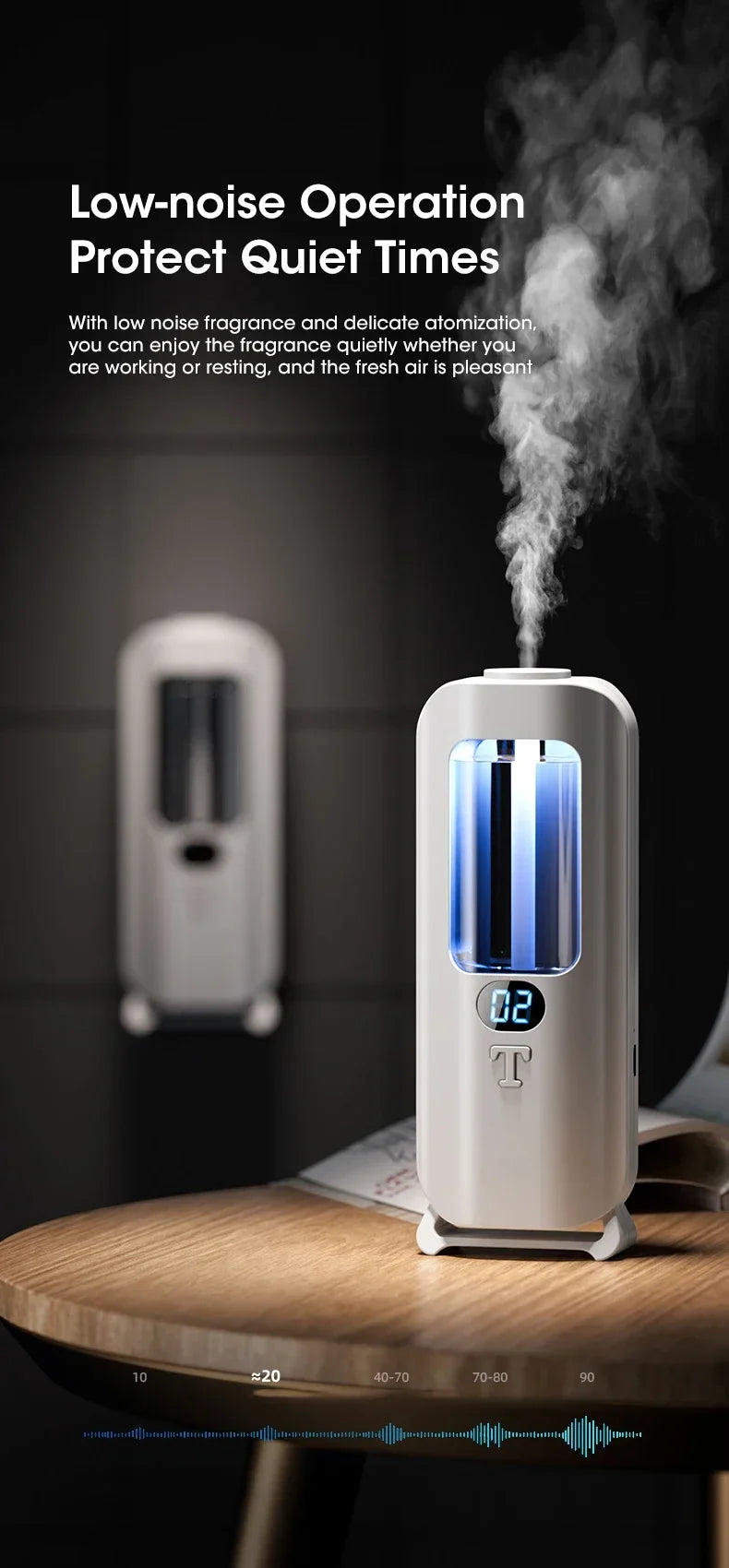 Wiederaufladbarer, tragbarer Aroma-Diffusor – 5 Modi, kabellos für Zuhause, Auto & Büro